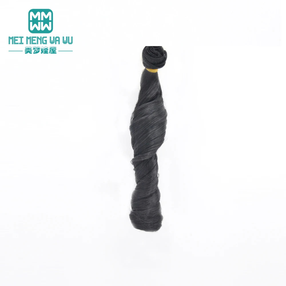 1pcs 15cm*100CM curl brown golden black khaki BJD Doll Wigs hair for 1/3 1/4 BJD dolls