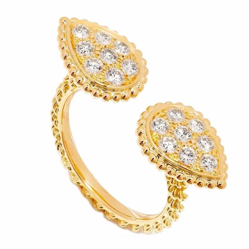 Brass With 18k Gold Detachable Double Eyes Earrings Women Jewelry Party Boho T Show Gown Runway Rare Korean Japan Trendy INS