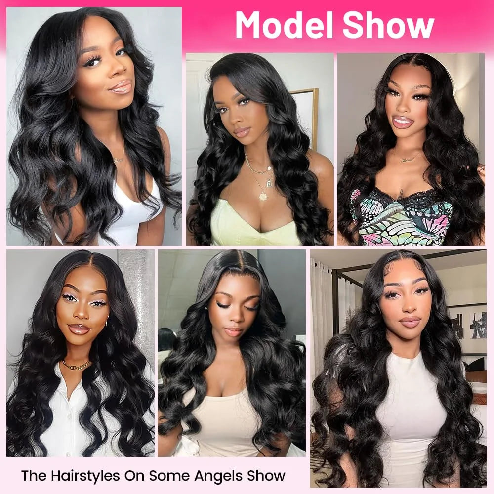 Wear And Go Glueless Wigs Human Hair Pre Plucked Pre Cut Body Wave Wigs For Black Women Glueless Lace Closure Human Hair Wig