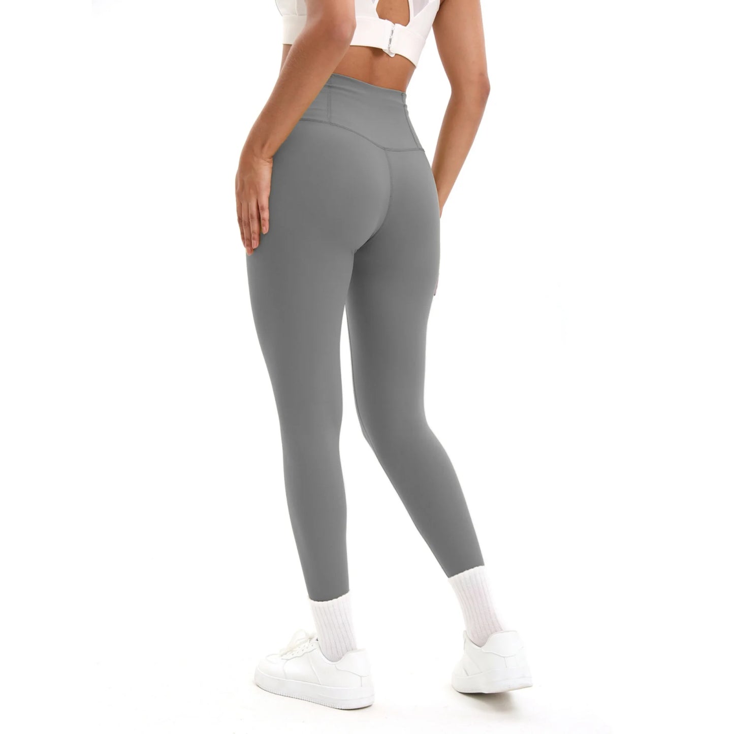 Solid Color Seamless Yoga Pants High Waist Fitness Sport Legging Women Stretchy Gym Workout Tights Running Pants