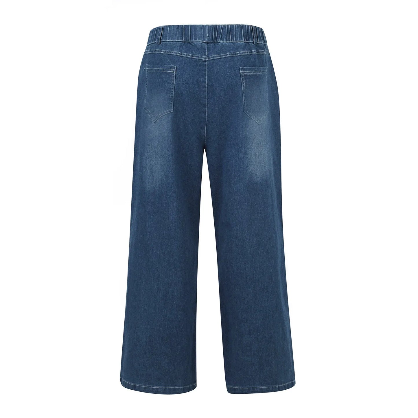 New Wide Leg Jeans For Women Seamed Front Wide Leg Jeans Solid Color Casual Fashion Trousers Pantalones De Mujer Pants For Women