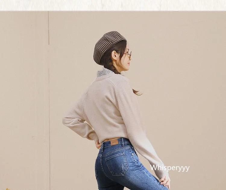 Denim Pants For Women Spring And Autumn Elastic Show Nine Points Trousers High Waist Korea Fashion Flared Jeans Female Casual