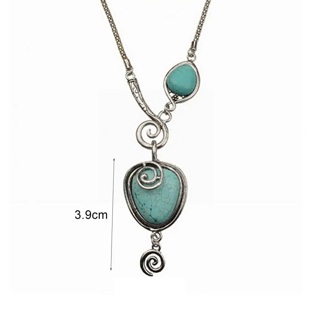 Creative Women Necklace Solid Turquoise Turquoise Necklace Turquoise Pendant Necklace Jewelry Accessories