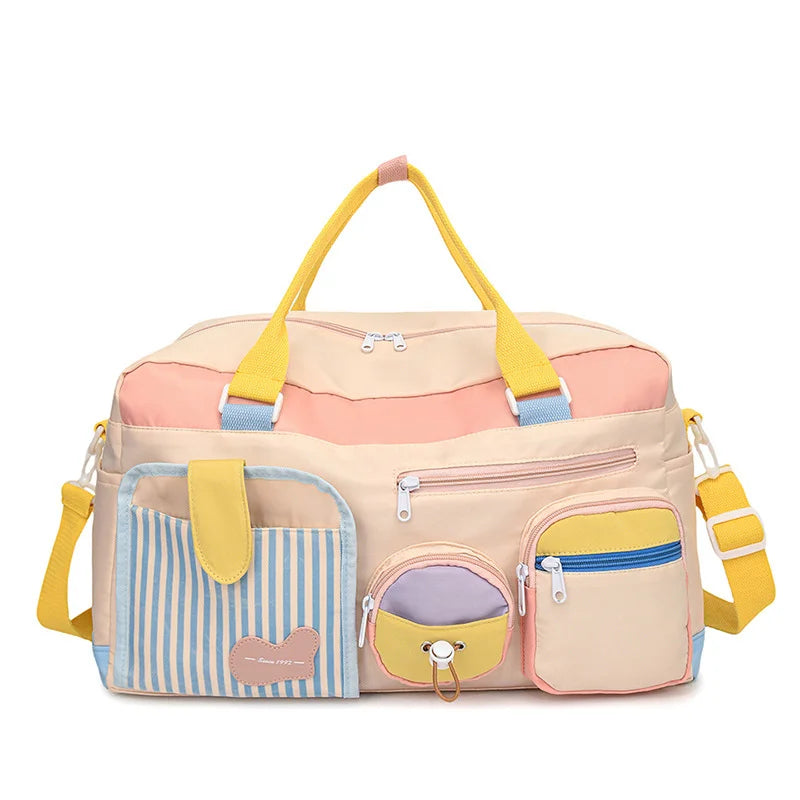 Women's Gym Tote Bags - Gym bags, large capacity sports bags for yoga, travel and fitness essentials - stylish design-tan