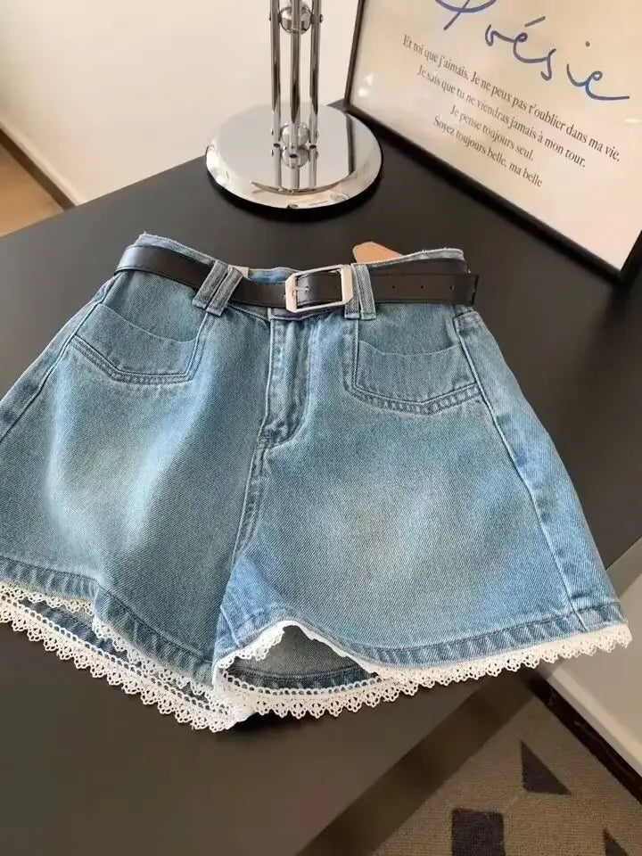 Women's Jeans for Woman Casual Retro American Style Hottie Summer Shorts Women's Denim Baggy Jeans Y2k Jorts Coquette Pants Jean