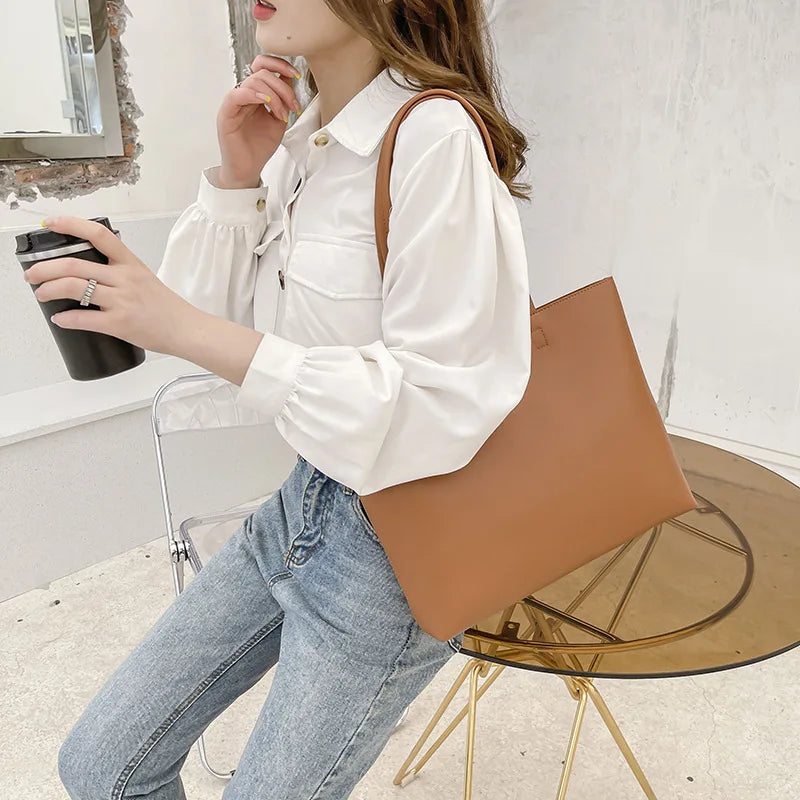 Fashion Tote Bag Women's Large Capacity Simple Women Handbags Commuter Casual all-in-one Shoulder Bag Bolso Bandolera Mujer 2024