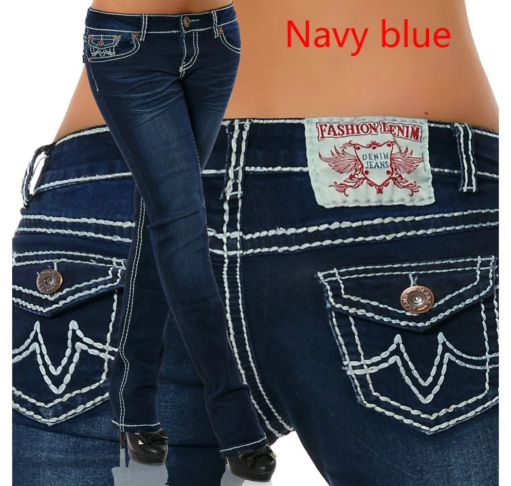 2024 Fall New Women High Waist Boot Cut Jeans Fashion Slim Denim Flared Pants Street Casual Trousers
