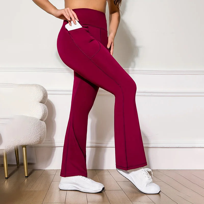 Bootcut Yoga Pants for Women High Waisted Yoga Pants with Pockets for Women Bootleg Work Pants Workout Pants