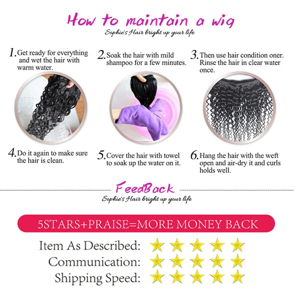 V Part Human Hair Wig Kinky Curly Wigs Glueless No Leave Out No Gule Curly U Part Human Hair Wig For Women Human Hair