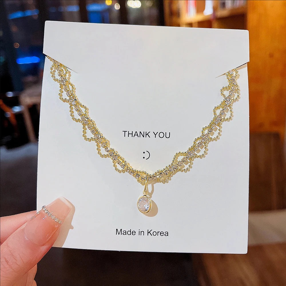 New Necklace For Women Light Luxury Niche Design Sense Temperament Chain Choker Advanced Clavicle Jewelry