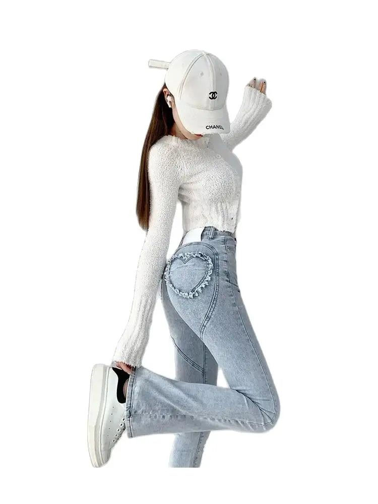 Women Flare Jeans Vintage Loose Cowboy Pants Harajuku Aesthetic Baggy Denim Trousers Aesthetic Y2k Instagram Wide Legged Jeans