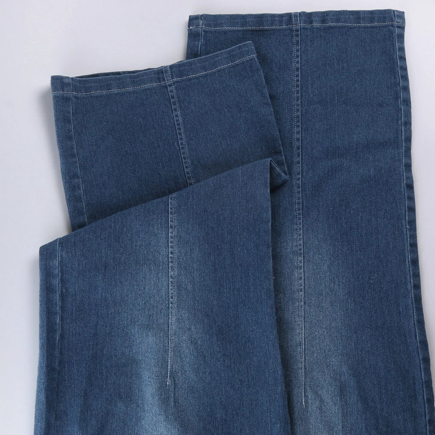 New Wide Leg Jeans For Women Seamed Front Wide Leg Jeans Solid Color Casual Fashion Trousers Pantalones De Mujer Pants For Women