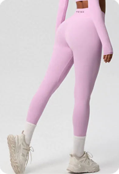 2025 Women's Alphabet Yoga Pants Double-sided High-waisted Quick-drying Fitness Wear Outdoor Running Leggings TEVEO summerr