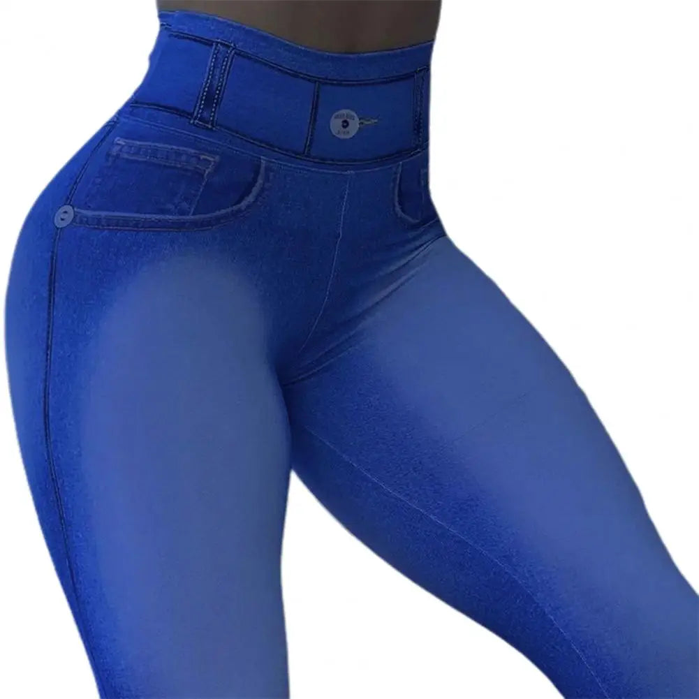 Booty lifting Yoga Pants Fitness Imitation Jeans High Waist Sport Long Pants Women Hip Push UP Tights Women Gym Women Leggings