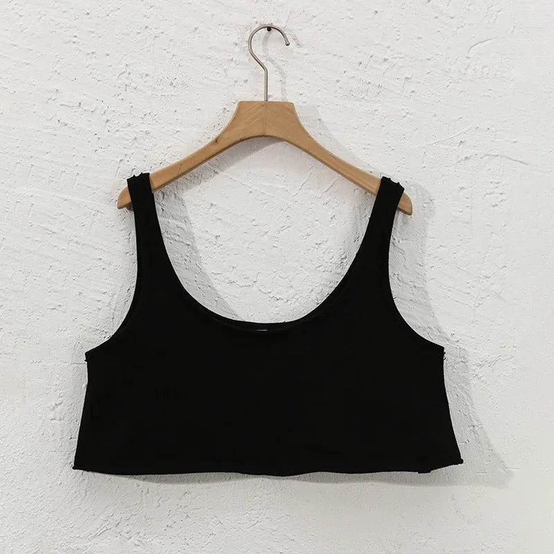 100% Cotton Tops For Women 2024 Casual Sleeveless Women Summer Top Streetwear Sexy Crop Tops Ladies Aesthetic Clothing