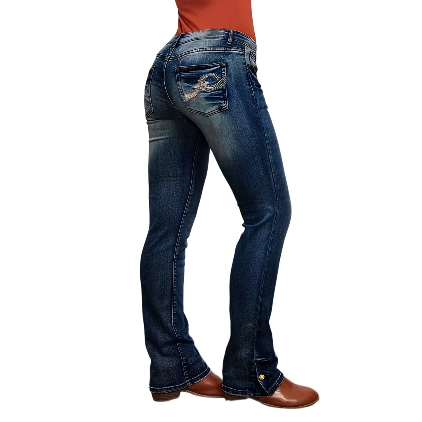 Women's Classic Denim Pants Fashion Vintage Low Waist Skinny Denim Trousers Daily Causal Versatile Trendy Streetwear Jeans