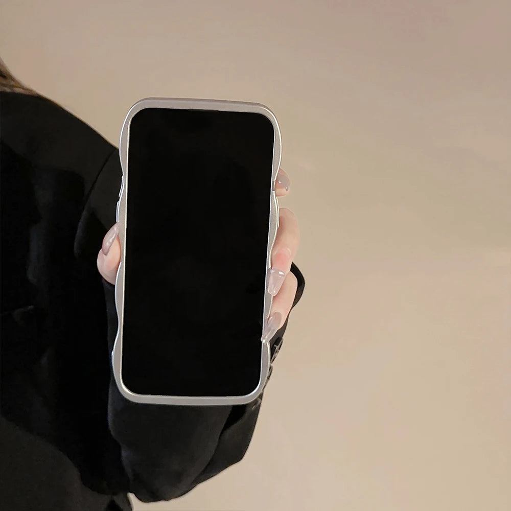 New Men Women Wave Phone Case For iPhone 12 13 14 15 16 Pro Max Shockproof Dissipate Heat Silicone Soft Cases Protective Shell