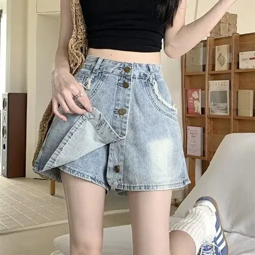Summer Jeans Women Pants Jeans Skirt Skirt Skirts for Women Denim Woman Pants Jean Coquette Shoujo Girl Style Women's Flared Y2k