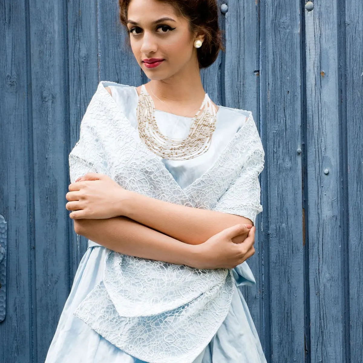 Multi Layer Bead Necklace Women Fashion Chain Girls Pendant Beads Choker Necklaces Elegant Jewelry Women Neck Chain Gift