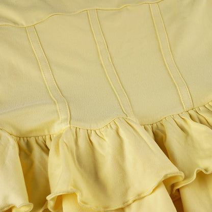 Women's Dresses 2025 Halter Mini Dress Chic U Neck Layer Ruffles Hem Bodycone A Line Vestido Summer Ladies Street Party Wear