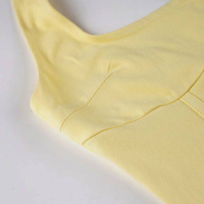 Women's Dresses 2025 Halter Mini Dress Chic U Neck Layer Ruffles Hem Bodycone A Line Vestido Summer Ladies Street Party Wear