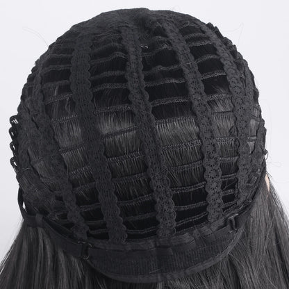 Waist-Length, Long Hair, Straight Hair, Middle Parted Gradient Green and Black Women's Dress-Up Wig, Soft, Synthetic, Heat-Resistant and Durable, Suitable for Daily Dress-Up, Wear and Party Cosplay Wig, Party Supplies, Hairst