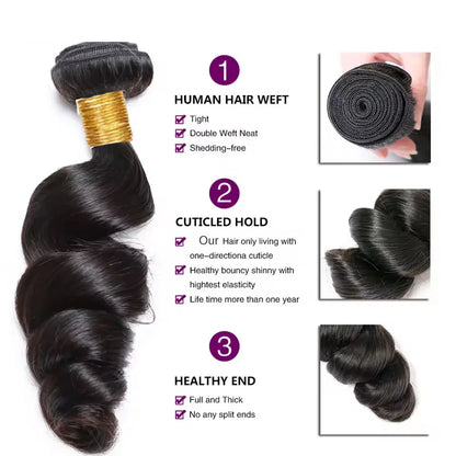 18-40 Inchs Loose Wave Bundles Brazilian Human Hair Weave Bundles 2/4/6 Bundles Deal Top Quality Human Hair Extensions Wholeasle