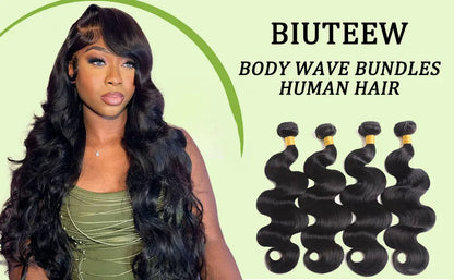 Human Hair Bundles Body Wave 26 28 30 Inch 100% Unprocessed Brazilian Virgin Hair Weave 3 Bundles Real Human Hair Natural Black