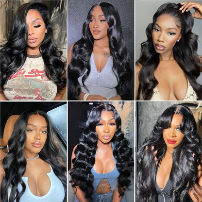 Human Hair Bundles Body Wave 26 28 30 Inch 100% Unprocessed Brazilian Virgin Hair Weave 3 Bundles Real Human Hair Natural Black