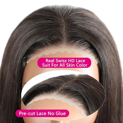 Glueless Wear Go Straight Human Hair Wigs Short Ready To Wear Bob Wigs Without Glue Closure Front Wigs For Women on Sale