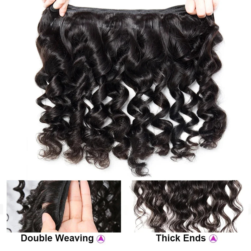 18-40 Inchs Loose Wave Bundles Brazilian Human Hair Weave Bundles 2/4/6 Bundles Deal Top Quality Human Hair Extensions Wholeasle