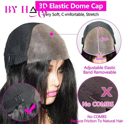 6x4 Glueless Wig Water Wave Human Hair Wigs Ready To Wear Pre-Cut Lace Glueless Curly Wigs Lace Front Human Hair Wig For Women