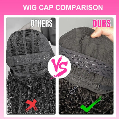 VSHOW 3 In 1 Half Wig With Drawstring Body Wave Wigs Human Hair Invisible Hairline Flip Over Wig Beginner Friendly