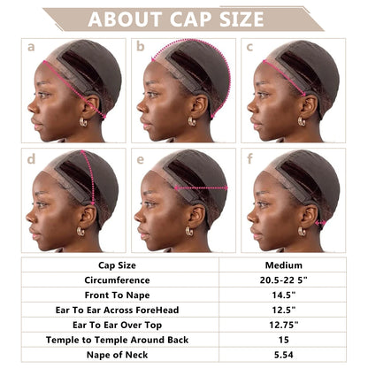 Wig Cap with Grip Band for Keeping Wigs in Place, More Full Cap-wide Transparent Lace for Lace Front Wigs
