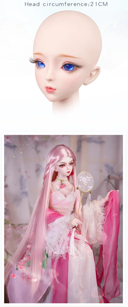 Wig for 1/3 BJD Smooth hair AI MSD SD Kit Toy Gift suit 60cm doll