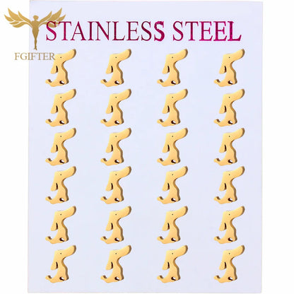 Wholesale Stainless Steel Earrings for Women Girl Animal Clover Flower Cat Bird Unicorn Bear Butterfly Dragonfly Dog Ear Studs