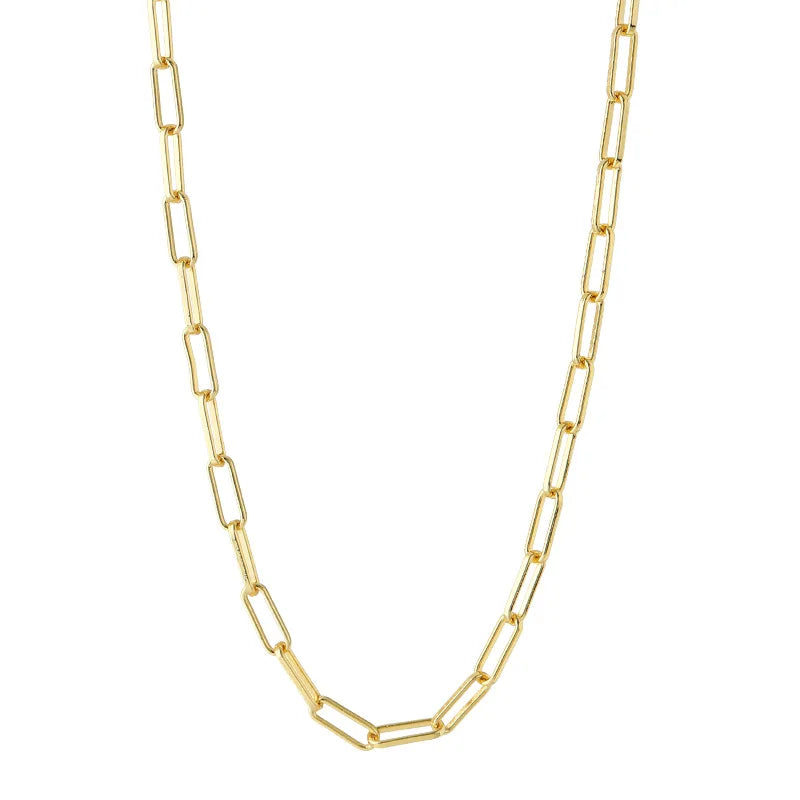 925 Sterling Silver Gold Necklace For Women High Quality Sterling-silver-jewelry  Chain Necklace
