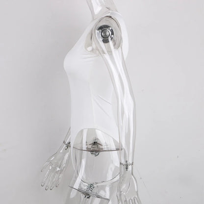 Sexy Tank Tops For Women White O Neck Sleeveless Corset Summer Off Shoulder Body Tops Streetwear Sexy Bodysuit Female Tank Top