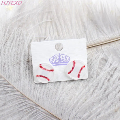 soccer and basketball Stud Earrings  Cute Earrings Girl Acrylic Earrings