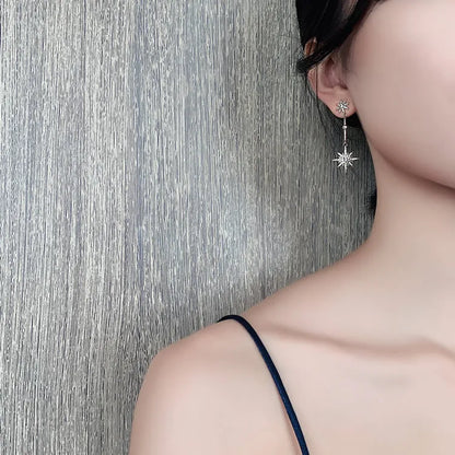 Fashion crystal star long earrings for women with earrings for friends gift trendy Earrings exaggerated Earrings