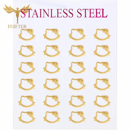 Wholesale Stainless Steel Earrings for Women Girl Animal Clover Flower Cat Bird Unicorn Bear Butterfly Dragonfly Dog Ear Studs
