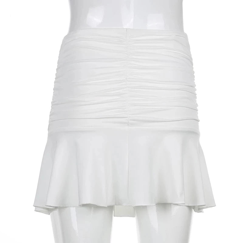 Summer Sexy Skirts For Women Pink Korean Style Casual Pleated Skirt School Girls 90s Fashion Cute Sweet Student Dance Mini Skirt