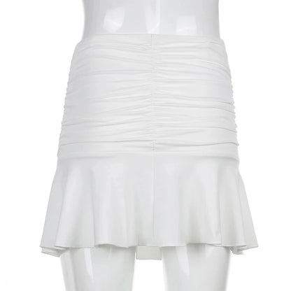 Summer Sexy Skirts For Women Pink Korean Style Casual Pleated Skirt School Girls 90s Fashion Cute Sweet Student Dance Mini Skirt