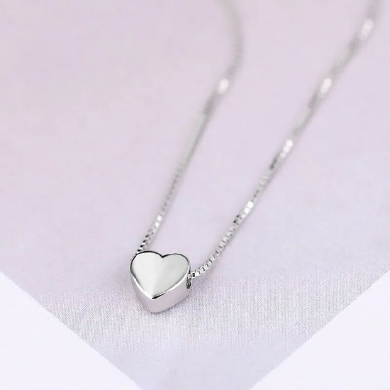 S925 Sterling Silver Necklaces For Women Simple Chain Fashion Minimalist Pendant Necklaces Long Adjustabl Necklace Birthday Gift