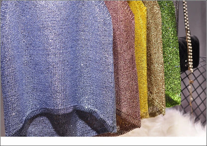 Tops Women 2023  Womens Fashion  Korean Tank Top  Heart Cut Out Top Sexy Hollow Out Bright Piece of Knitting Condole Belt Vest