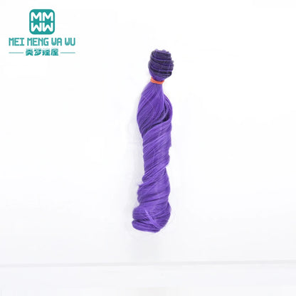 1pcs 15cm*100CM curl brown golden black khaki BJD Doll Wigs hair for 1/3 1/4 BJD dolls