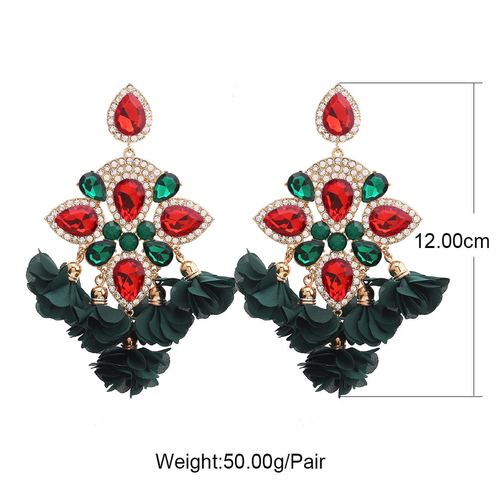 New Earrings Tassel Drop Earring Jewelry Earrings For Women Crystal Earrings Crown Dangle Earrings Long Earrings Boho Earings