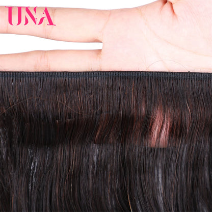 [UNA] Natural Wave 6A Low Ratio 8”-28” Indian Remy Hair Weave Natural Hair Weft Human Hair Bundles 100g