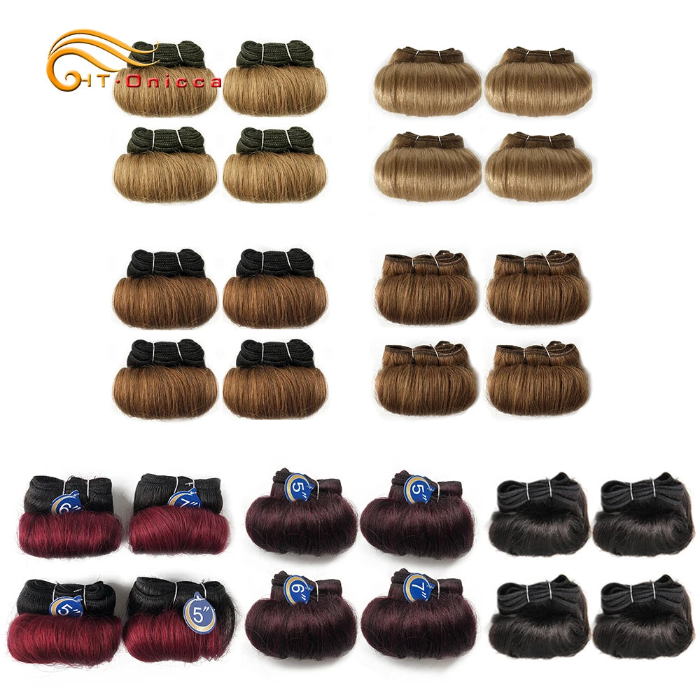 Brazilian Curly Hair Weave Bundles 100% Human Hair 4 Bundles Afro 1B 30 Burgundy Bundles Hair Extension 5 5 6 7 Inches Remy Hair