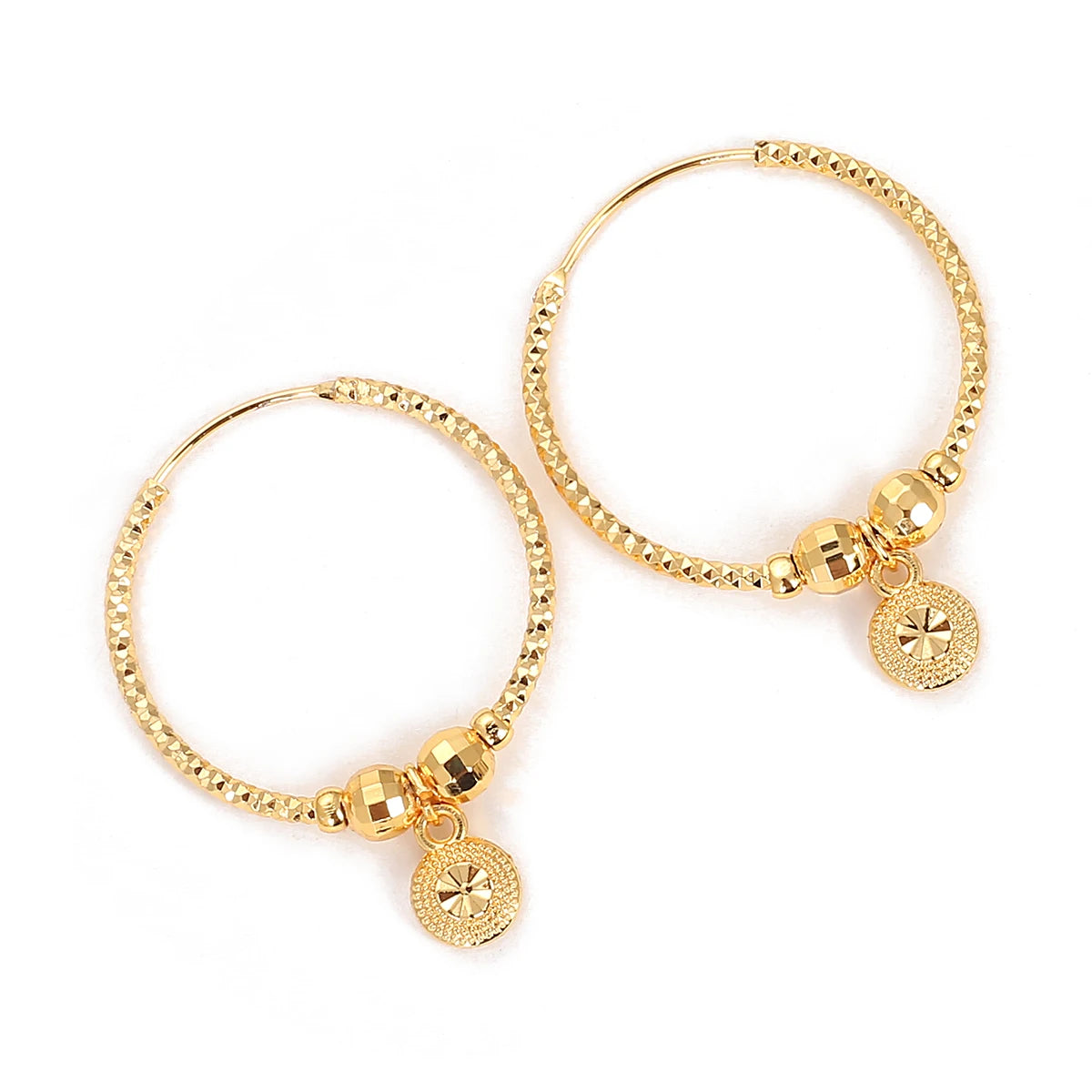 Ball Earrings for Women Girls Bead Round Ethiopian Africa Arabia Middle East Jewelry  Gift